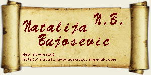 Natalija Bujošević vizit kartica